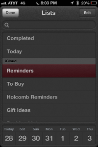 Share reminders lists for iPhone in iOS 6