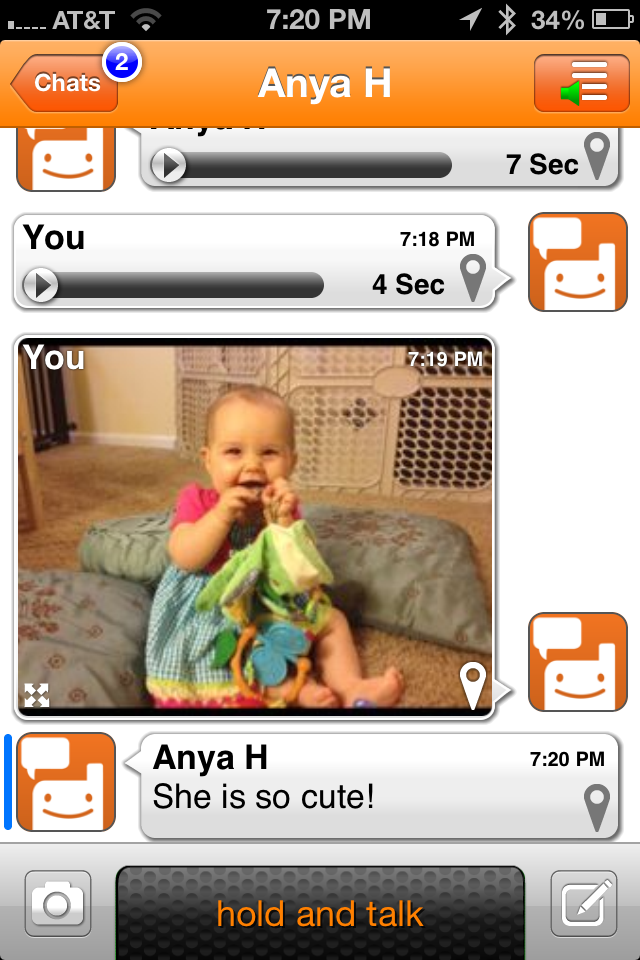 The other benefits of Voxer are that you can use the app as a free text messaging system with the ability to send photos as well.