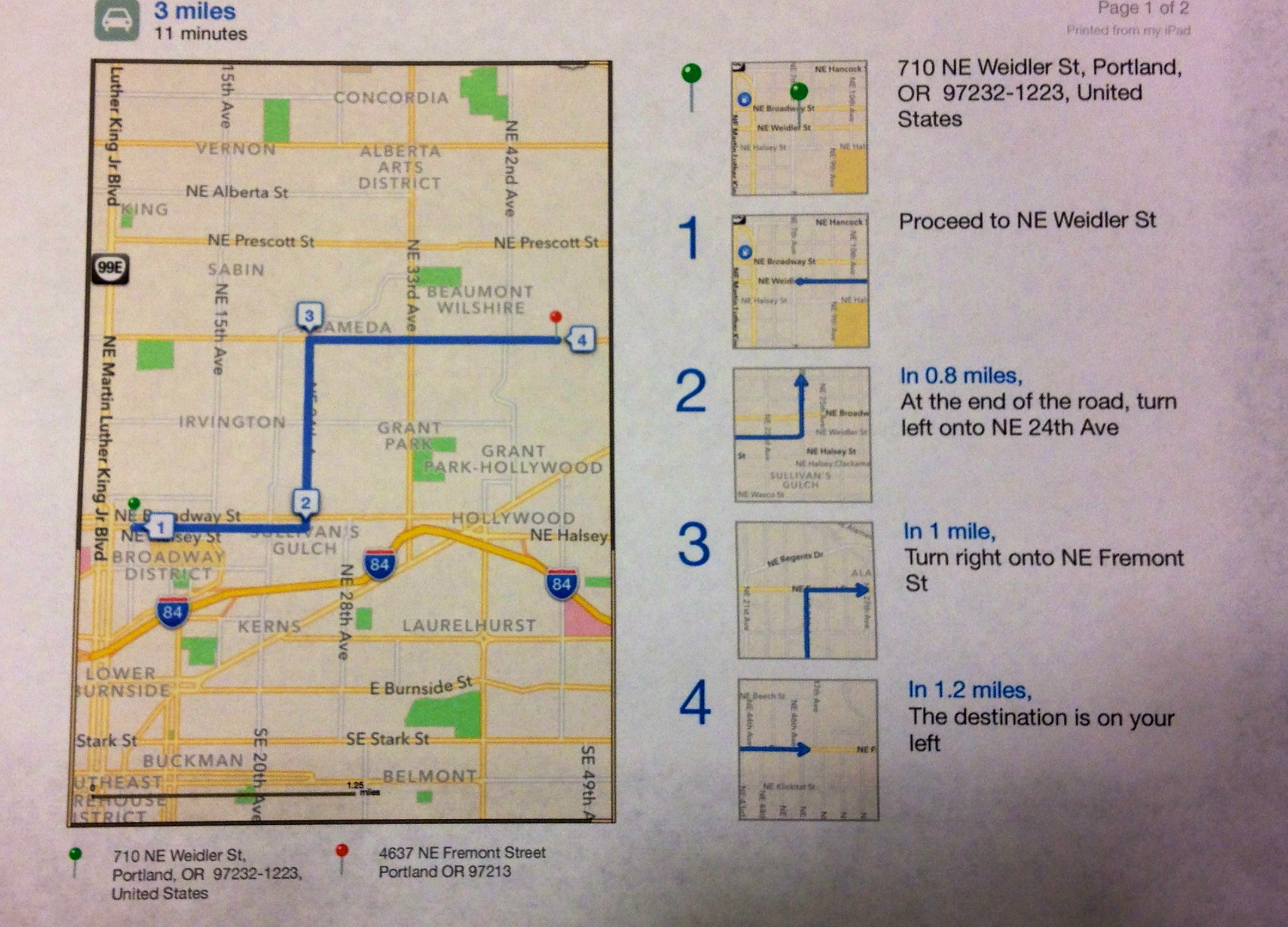 How to Print Driving Directions directly from iPhone iPad (Mini) iPod
